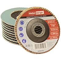 Woltersberger® - Discos de corte INOX (diámetro de 115 mm- grano 40- 10 unidades- color azul para acero inoxidable…